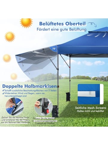 COSTWAY Pop Up Pavillon 3x3m in Blau