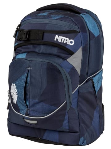 Nitro Rucksack SUPERHERO in FRAGMENTS BLUE