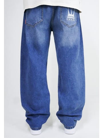 DADA Loose Jeans mit Logodruck Minimal Baggy Pants in Blau-2