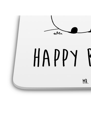 Mr. & Mrs. Panda Gläseruntersetzer Panda Geburtstag mit Spruch in Weiß