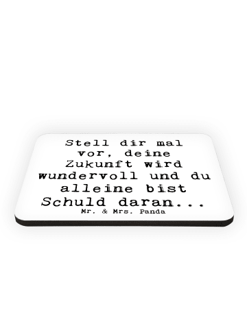 Mr. & Mrs. Panda Magnet Spruch Mutig zu sich selbst stehen mit S... in Weiß