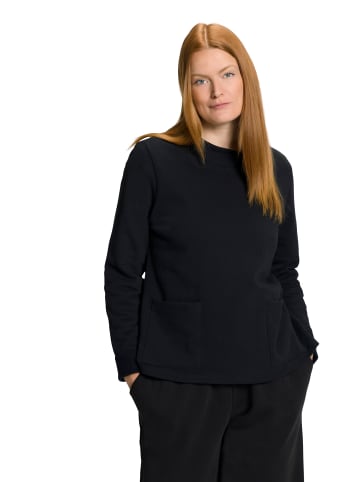 Ulla Popken Sweatshirt in schwarz