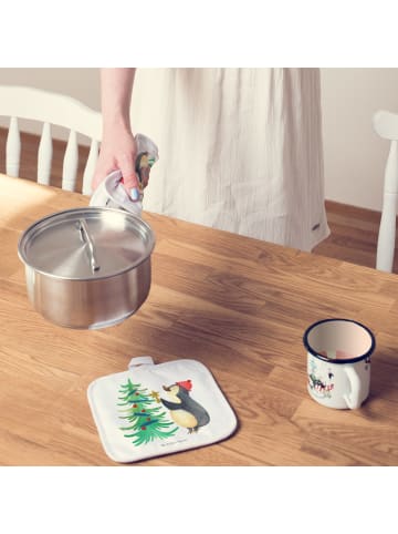 Mr. & Mrs. Panda Topflappen Pinguin Weihnachtsbaum ohne Spruch in Weiß