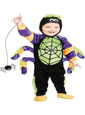 amscan Spinnen Halloween Kostüm für Kleinkinder 4-5 Jahre Fasching Karneval