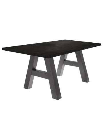 58 aufm Kessel ESSZIMMERTISCH Elia 4 140 x 90 x 75 Esstisch Graphit/Schwarzstahl