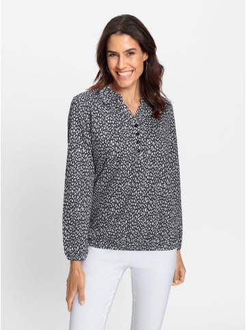 WITT WEIDEN Langarm-Shirt in schwarz-weiß-bedruckt