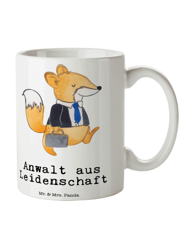 Mr. & Mrs. Panda Motivtasse Anwalt Leidenschaft mit Spruch in Weiß