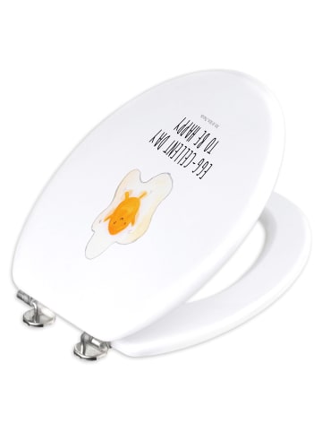Mr. & Mrs. Panda Toilettensitz Spiegelei Ei mit Spruch in Weiß