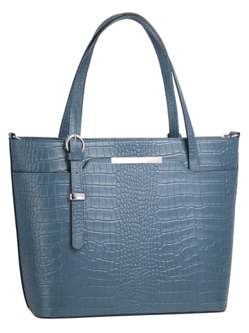 Cluty Handtasche echt Leder in blau