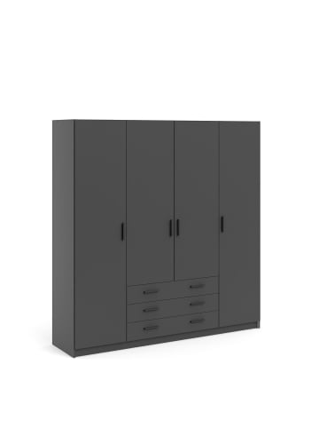ebuy24 Kleiderschrank Spell B183 Grau 196 x 50 cm
