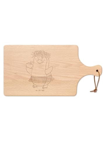 Mr. & Mrs. Panda Frühstücksbrett Pinguin Kokosnuss ohne Spruch in Transparent