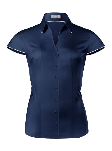 Vincenzo Boretti Bluse tailliert in dunkelblau