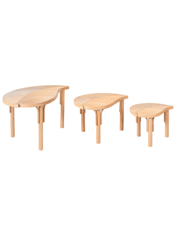 Beliani 3er-Set Couchtisch PARALIA in /Beige