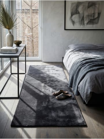 KADIMA DESIGN Läufer Uni rutschhemmend pflegeleicht Wohnzimmer Schlafzimmer Flur in Anthrazit