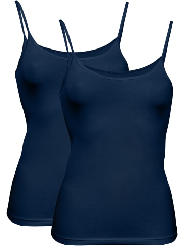 Erwin Müller Baumwolle, Single-Jersey Unterhemd 2er-Pack in marine
