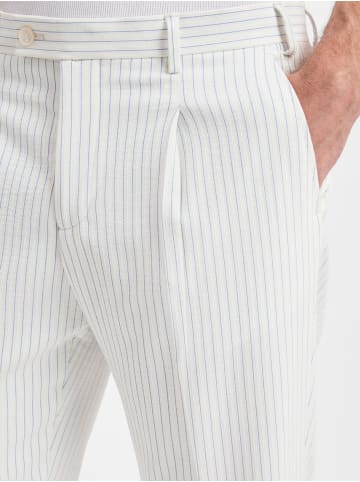 Finshley & Harding London Baukasten-Anzughose Hudson in weiß blau - 0001