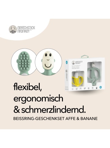 MATCHSTICK MONKEY Geschenkset Beißringe Banane & Affe