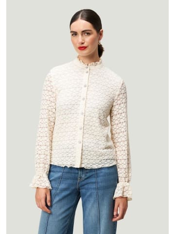 Zero Langarmbluse in Eggnog