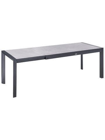 Beliani Esstisch BINASCO in Grau/Schwarz - (W) 90 x (H) 75 x (L) 160 cm