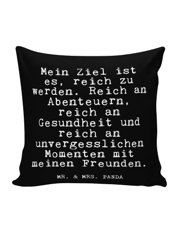 Mr. & Mrs. Panda kuschelkissen 40x40 Mein Ziel ist es,... mit Sp... in Schwarz