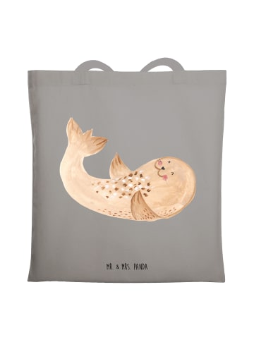 Mr. & Mrs. Panda Tasche Robbe Liegen ohne Spruch in Light Grey