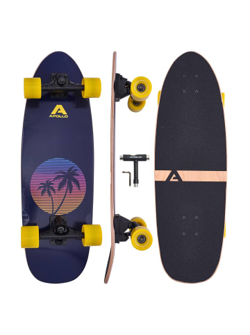 Apollo Midi Longboard " Surfskate Pro Miami Sunset " in Miami Sunset