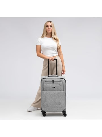 Redolz Essentials 12 MEDIUM 4-Rollen Trolley 67 cm mit Dehnfalte in grey2