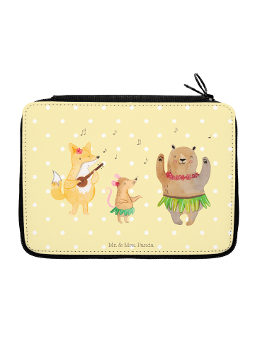 Mr. & Mrs. Panda Federtasche Waldtiere Aloha ohne Spruch in Gelb Pastell