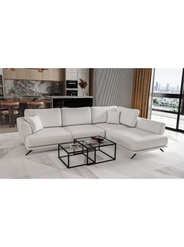 MF Design Lardo Recamiere Rechts in Grau -  (L) 191 x (B) 276 x (H) 90 cm