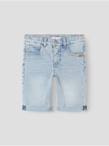 name it Shorts in Light Blue Bleached Denim