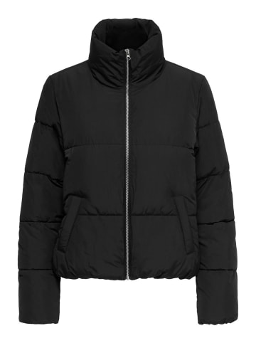 JACQUELINE de YONG Short Puffer Jacke Steppjacke Stehkragen Gefüttert in Schwarz