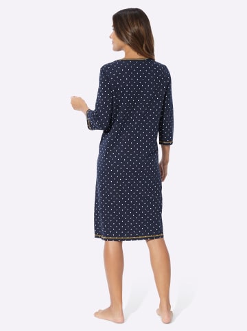 Sieh an! Nachthemd in marine-ecru-bedruckt