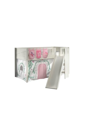 58 aufm Kessel KINDERBETT mit Rutsche Karyl Massivholz Weiß Textilset Birdy 3