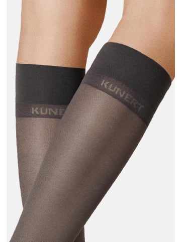 Kunert Feinkniestrümpfe Satin Look 40 weicher Bund in Carbon