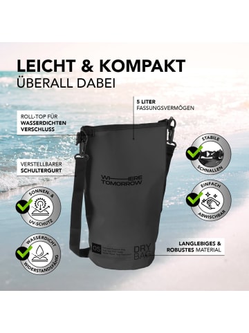 Where Tomorrow PVC dry bag Style 01 5L schwarz  Schwarz