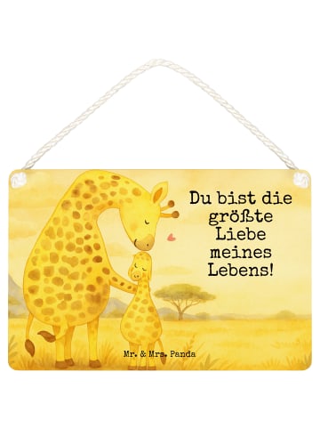 Mr. & Mrs. Panda holzbild Giraffe Kind Design mit Spruch in Weiß