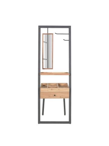 home24 home24 Garderobe aus gebleichter Akazie & lackiertem Metall in Akazie, 60 x 180 x 35 cm in Akazie