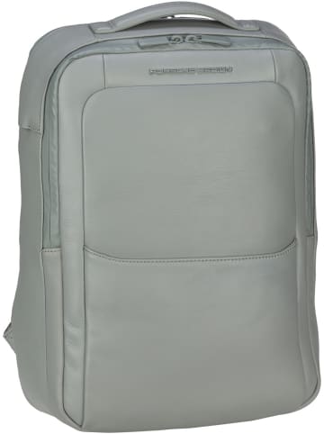 Porsche Design Rucksack / Backpack Roadster Leather Backpack S1 in Gray