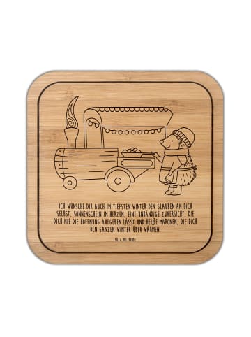 Mr. & Mrs. Panda Untersetzer Kork Igel Maronen mit Spruch in Transparent