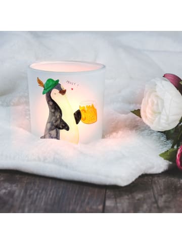 Mr. & Mrs. Panda Kerzenbehälter Pinguin Bier ohne Spruch in Transparent
