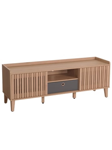 MCW TV-Rack M48, Beige, Schublade grau