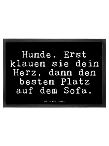 Mr. & Mrs. Panda abstreifer Hunde. Erst klauen sie... mit Spruch in Schwarz