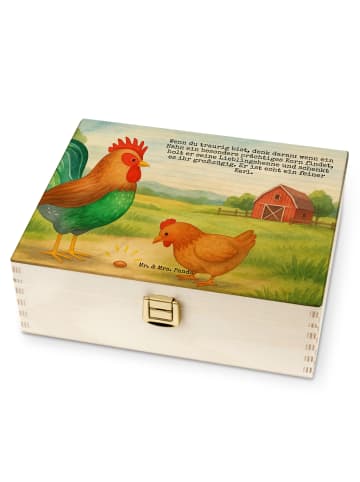 Mr. & Mrs. Panda Teedose Hahn Korn Design mit Spruch in Weiß