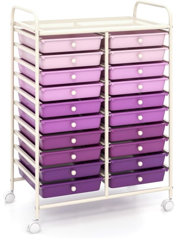 COSTWAY Rollcontainer in Lila