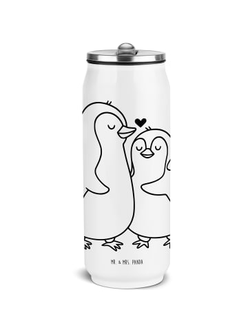 Mr. & Mrs. Panda Getränkedosen Trinkflasche Pinguine Einschlafen... in Weiß