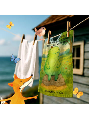Mr. & Mrs. Panda Gästehandtücher Schildkröte Pause Design mit Sp... in Weiß