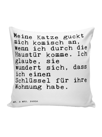 Mr. & Mrs. Panda kissen für sofa Meine Katze guckt mich... mit S... in Weiß