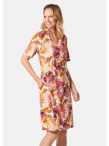 GOLDNER Druckkleid Elastisches Jerseykleid mit modischem Druck in hagebutte / mandarine / gemustert