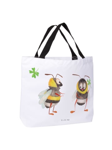 Mr. & Mrs. Panda Tote Bag Hummeln Kleeblatt ohne Spruch in Weiß