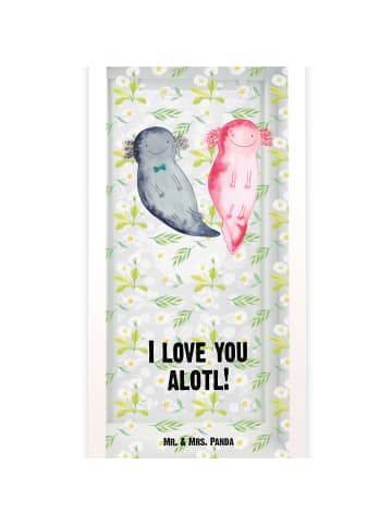 Mr. & Mrs. Panda outdoor laterne Axolotl Liebe mit Spruch in Transparent